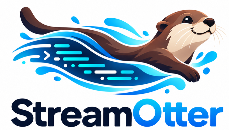StreamOtter's otter illustration and project wordmark.